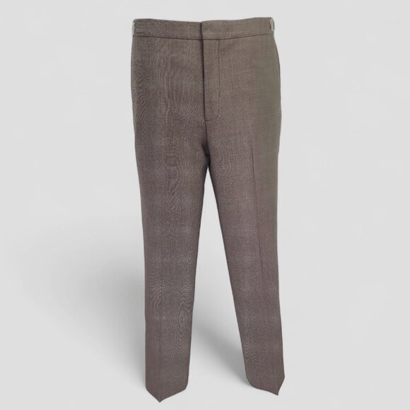 J. Crew Buckled Belt-less Wool Birdseye Dress Pants W32xL31 - Picture 2 of 10